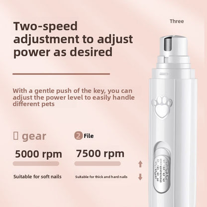 Electric Pet Nail Grinder Trimmer